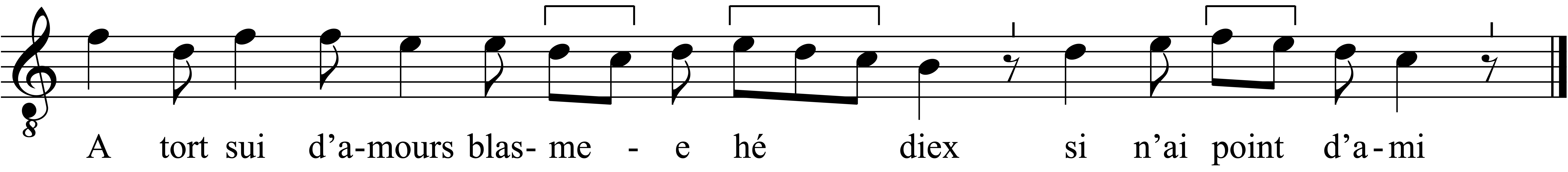 Refrain musical notation